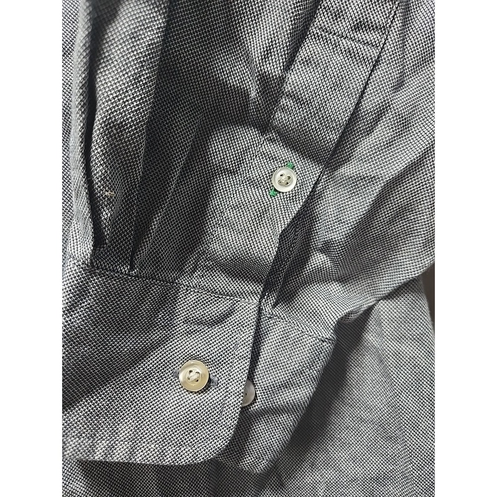 Vintage TOMMY HILFIGER Men 16 1/2 Collared Gray Button Up Dress Long Sleeve‎ - Picture 4 of 7